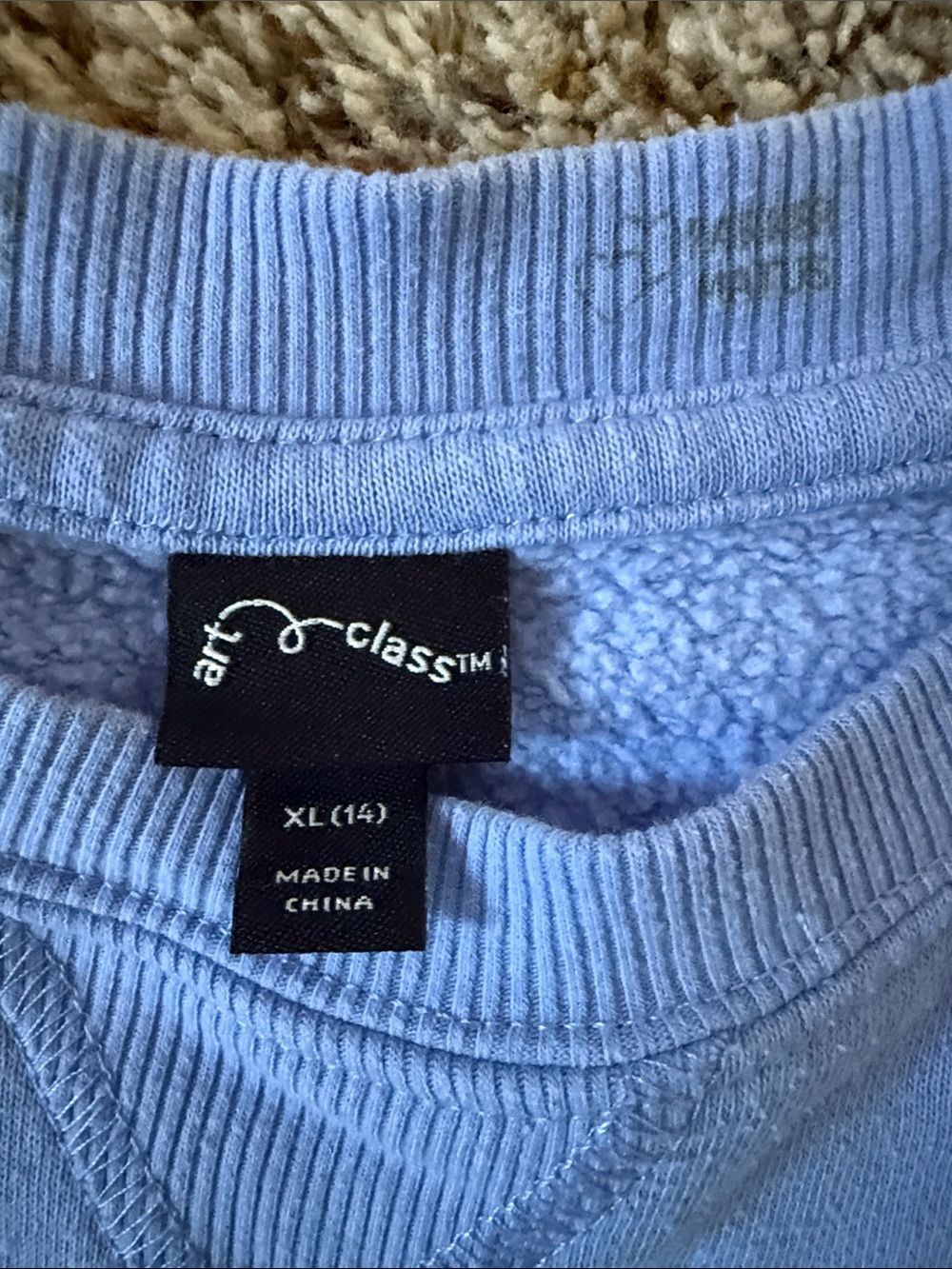 art class Lavender-Blue 'Good Mood' Graphic Kids Sweatshirt - Picture 2 of 3